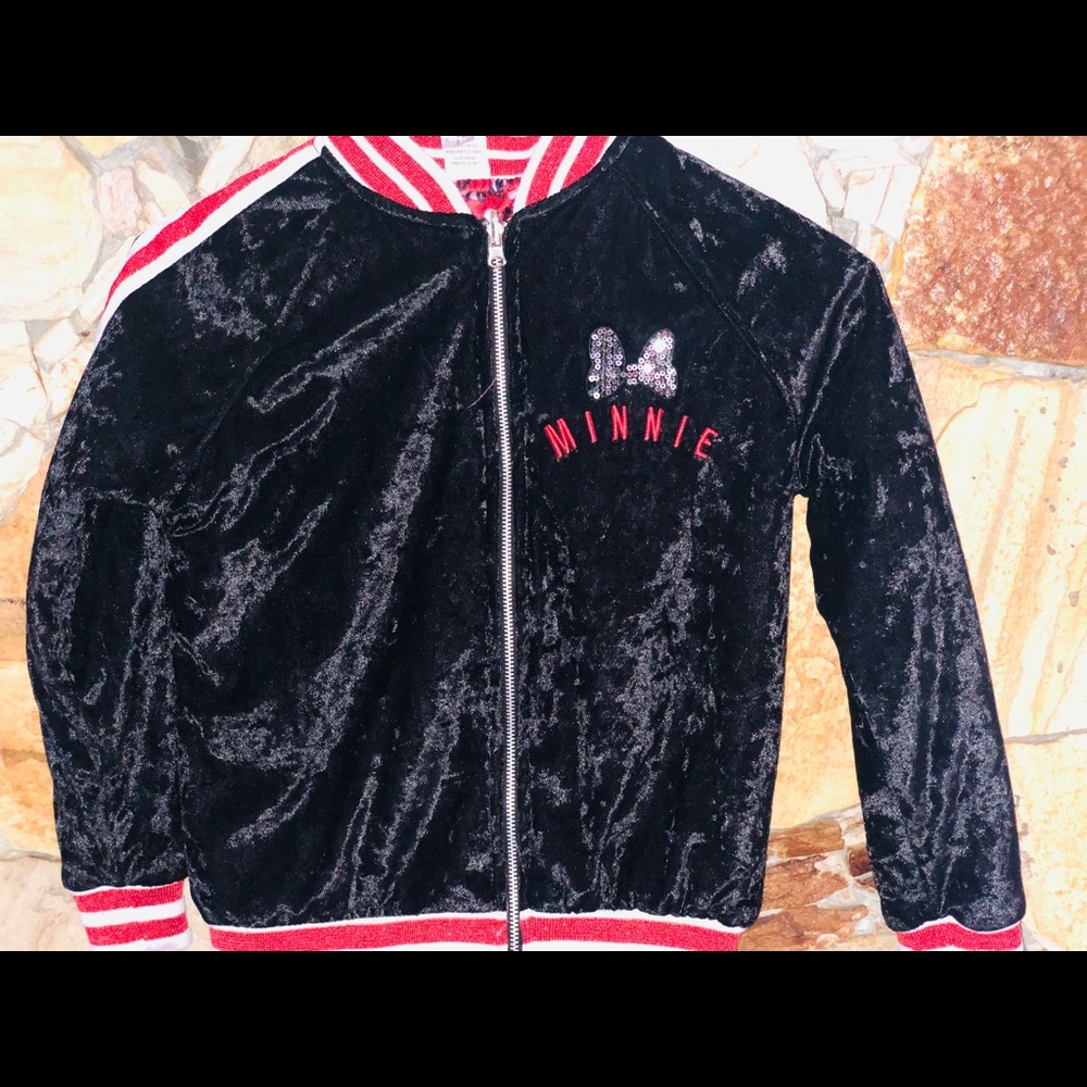 Disney Minnie Mouse girl jacket crush velvet /Sz S